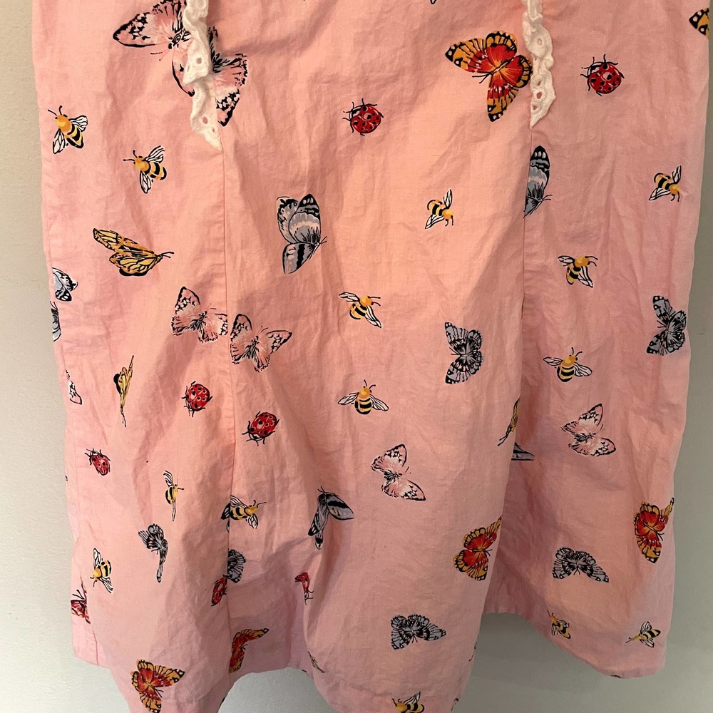 Hanna Andersson Woven Pink Butterfly Swing Dress in Pink SZ 6-7Y - Picture 9 of 16